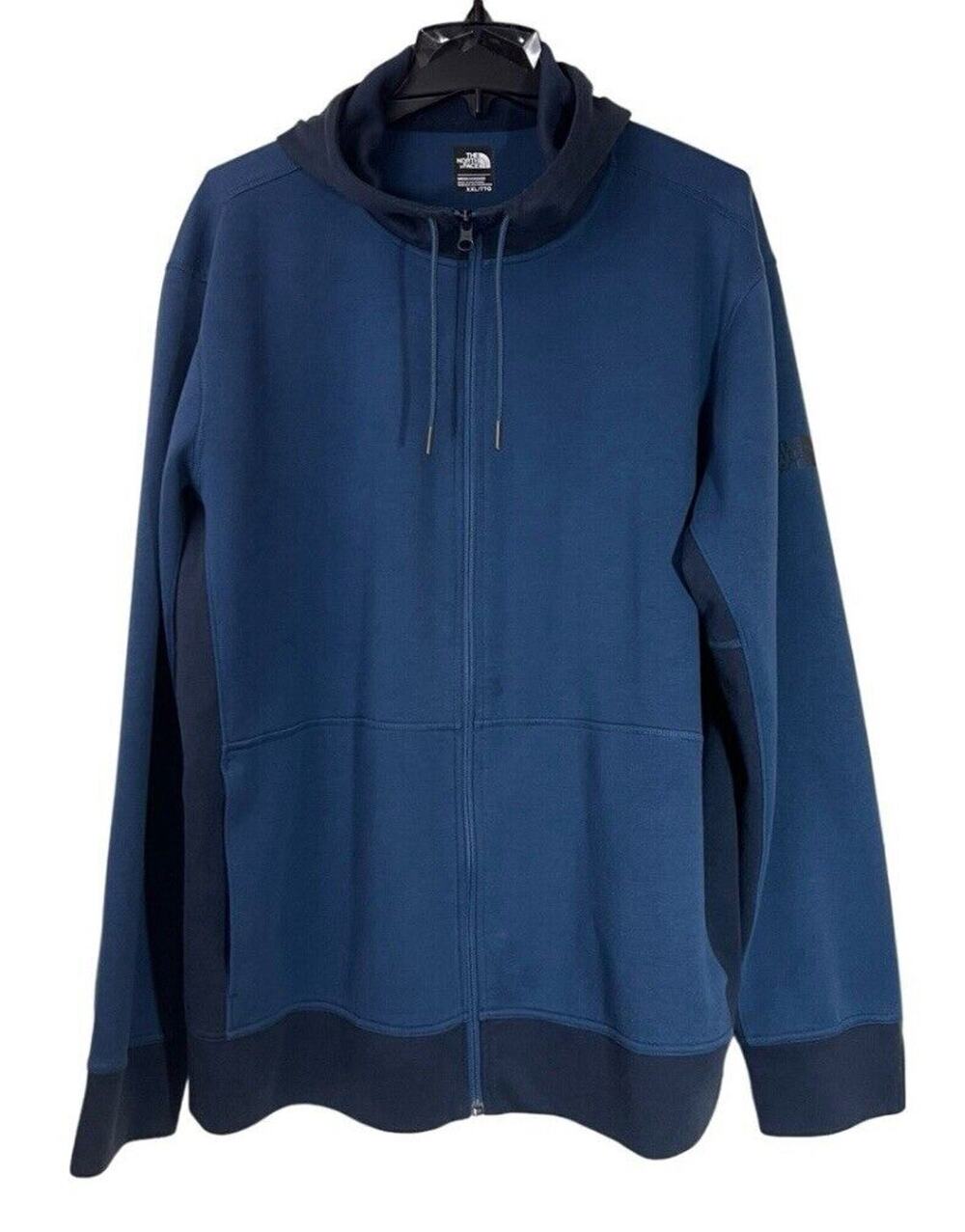 The North Face Jacket Mens‎ Size XXL Blue Thermal Full Zip Hooded NF0A2TDE